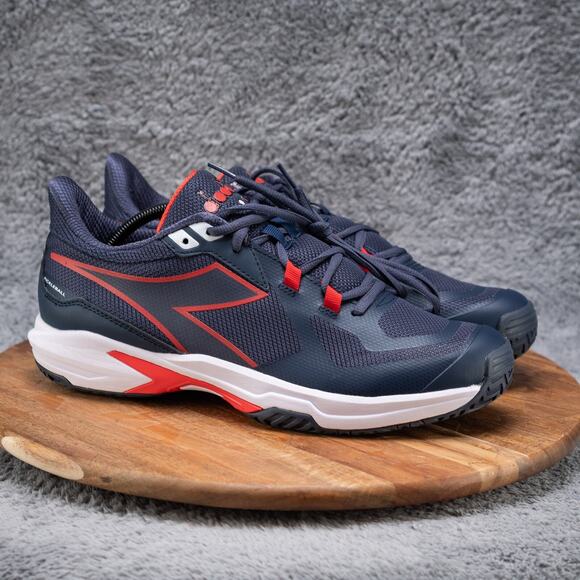 Diadora Men's Trofeo 2 AG Pickleball Shoes, Blue Corsair/White, 12 D Medium US - Picture 1 of 7